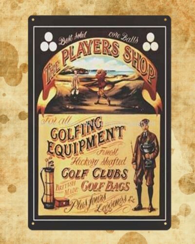 Golf Equipment Shop - Golfspieler kaufen Golfausrüstung Metallschild Blechschild