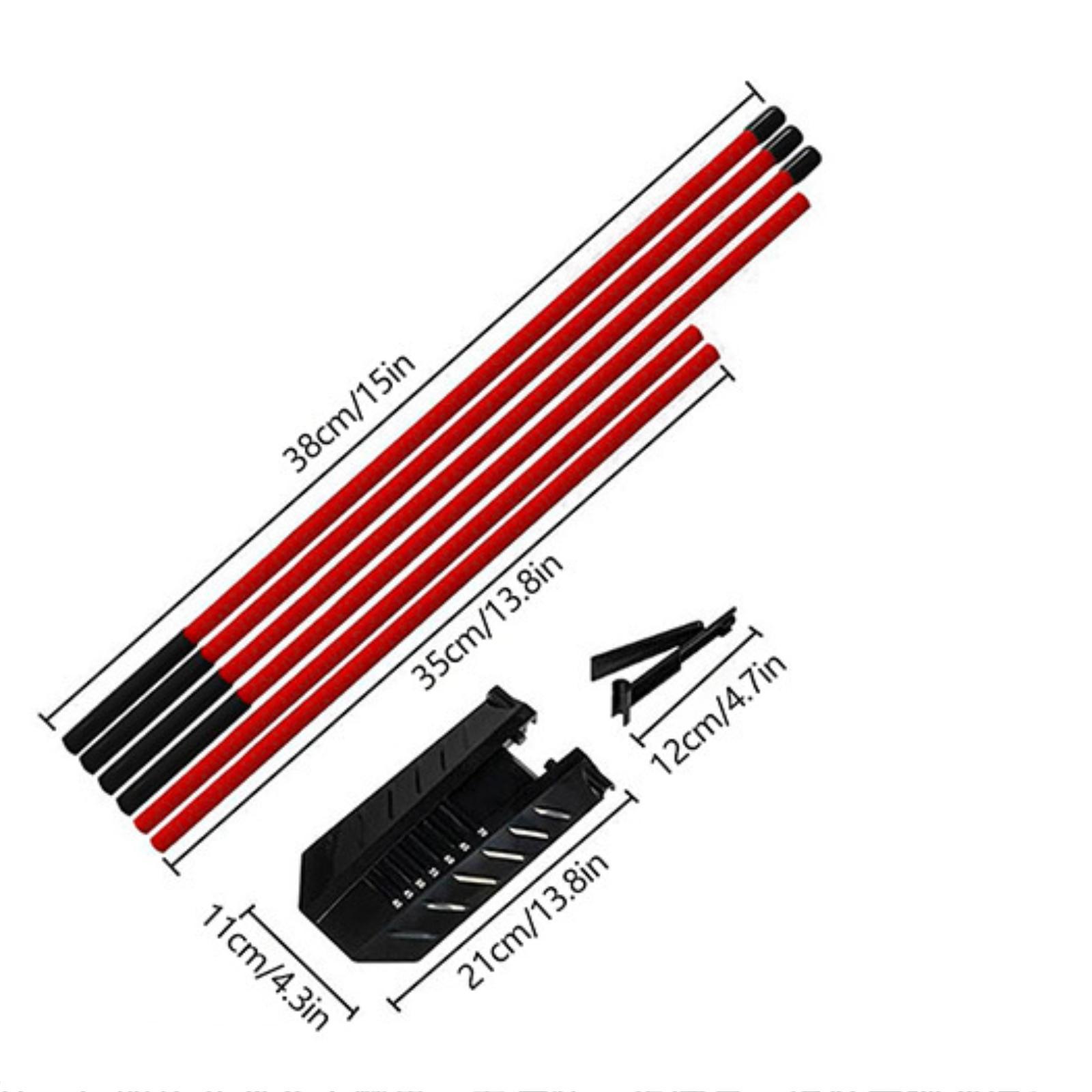 Golf Equipment Guide - Golf-Übungsausrüstung Schwungtrainer Ausrichtungsstange Halter Professioneller Verstellbarer