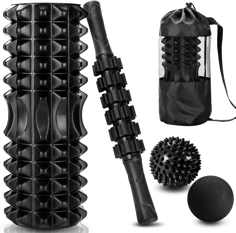 Alignment Stick Set - 5-in-1-Set, Triggerpunkt-Schaumroller, Massagestab, Massageball für tiefe