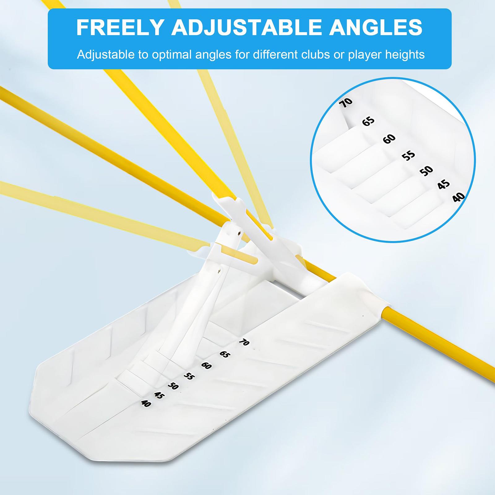 Alignment Stick Set - Verstellbarer Golf-Schwungtrainer Praktischer Ausrichtungsstab-Halter Schwungkorrektur-Trainingsgerät für