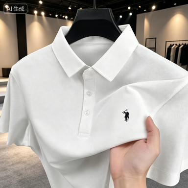 Golf Equipment Logo - Klassisches Herren-Poloshirt – Atmungsaktive Baumwollmischung, Lässiges