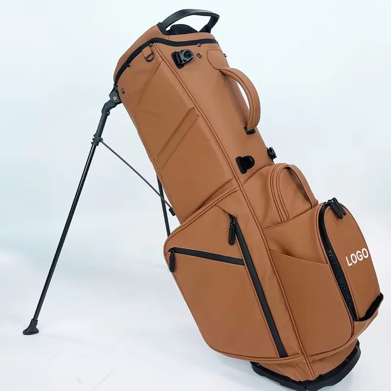 Golf Equipment Logo - Individuell Bestickte Golf-Standbag aus PU-Leder in